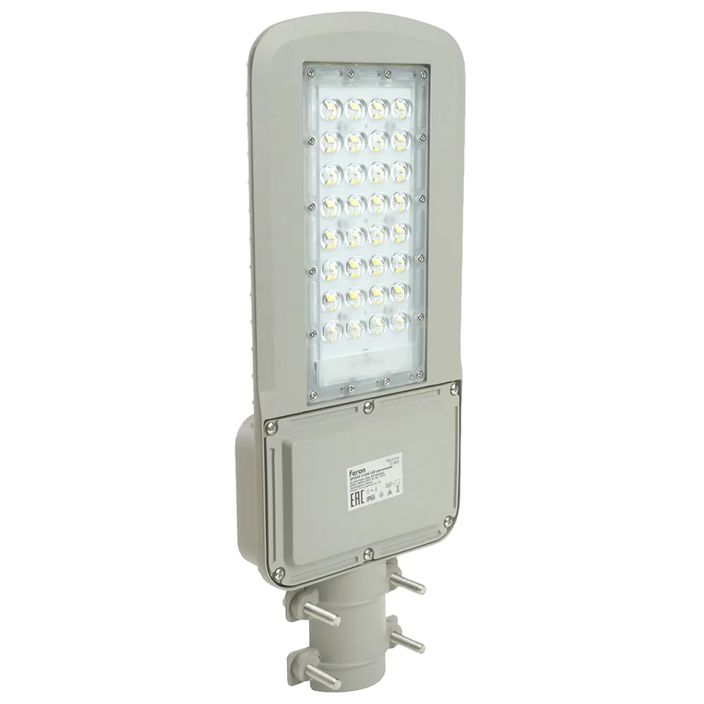FERON Светодиодный уличный консольный светильник SP3050 80W 5000K 230V, серый 41266 FERON Светодиодный уличный консольный светильник SP3050 80W 5000K 230V, серый 41266