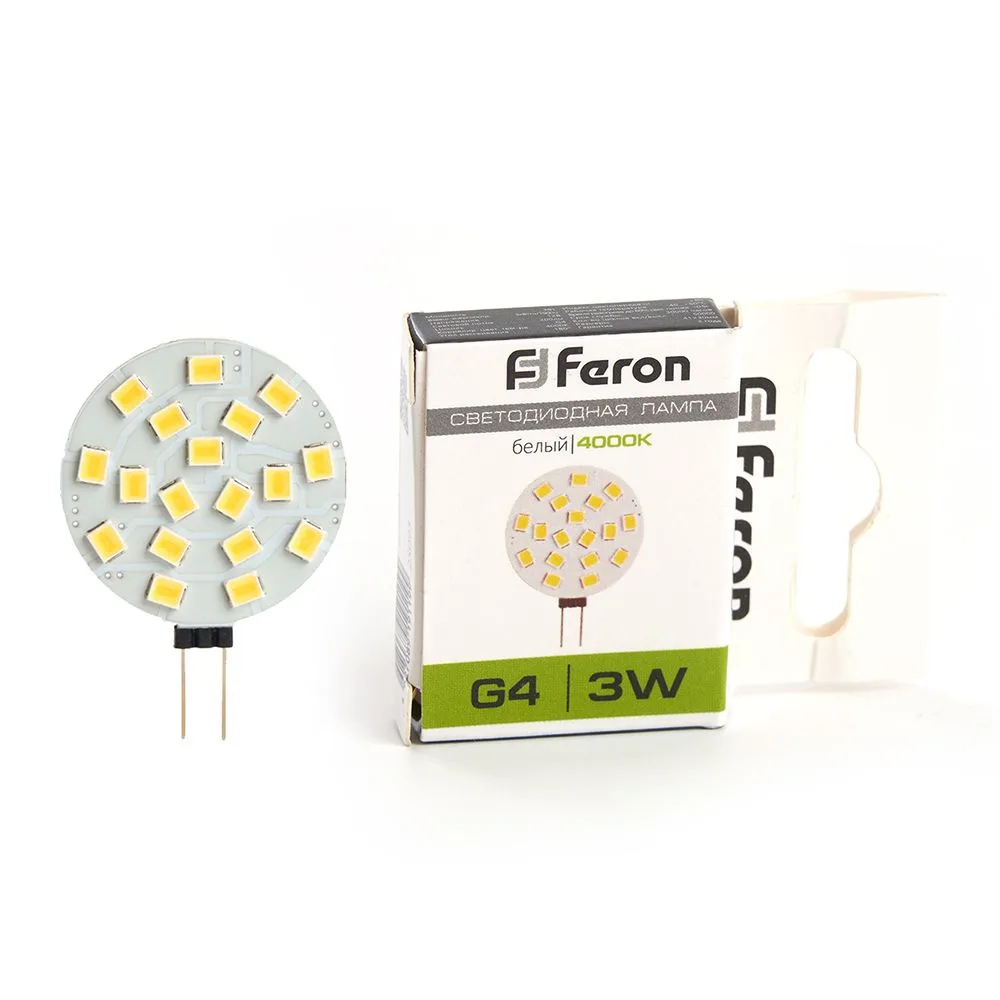 FERON Лампа светодиодная LB-16 G4 3W 12V 4000K 25093 FERON Лампа светодиодная LB-16 G4 3W 12V 4000K 25093