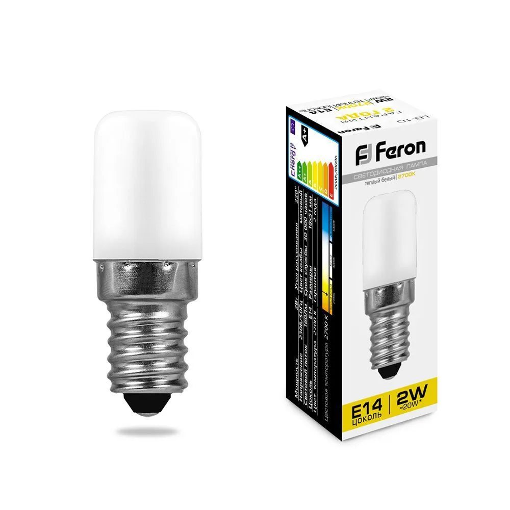 Лампа светодиодная FERON LB-10 E14 2W 230V 2700K 25295