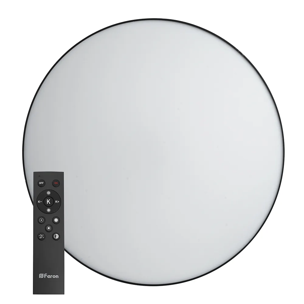 Светодиодный управляемый светильник FERON AL6200 “Simple matte” тарелка 80W 3000К-6500K черный 48067