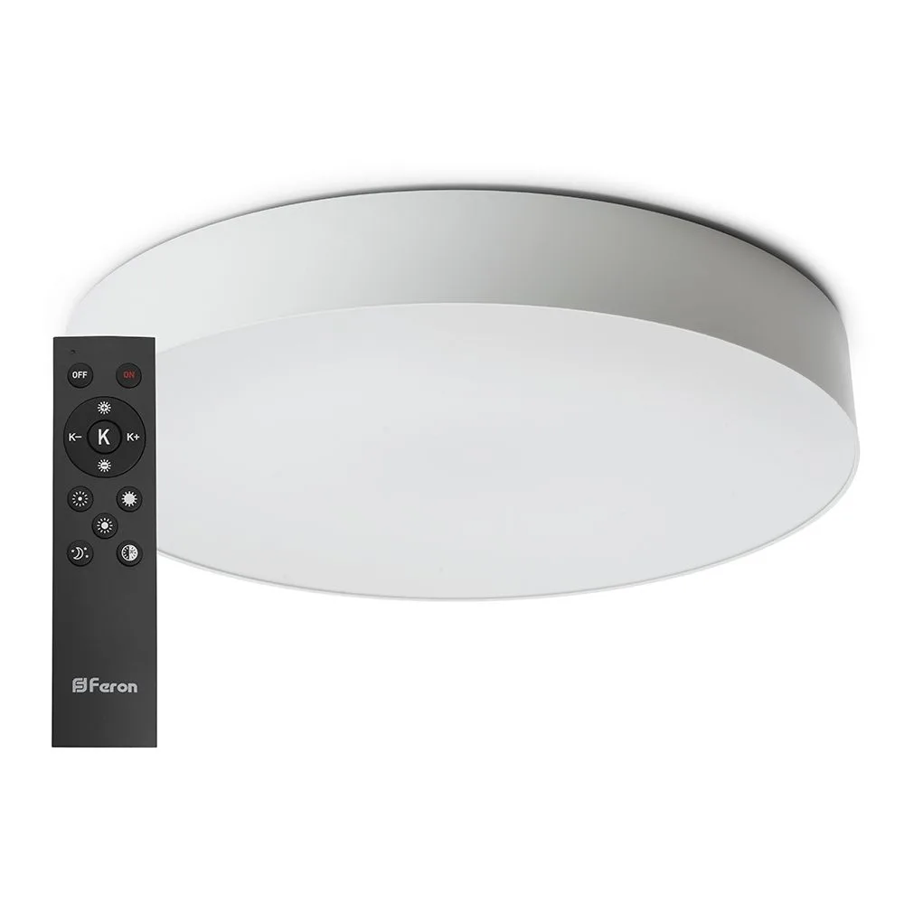FERON Светодиодный управляемый светильник AL6200 “Simple matte” тарелка 80W 3000К-6500K белый 48070 FERON Светодиодный управляемый светильник AL6200 “Simple matte” тарелка 80W 3000К-6500K белый 48070